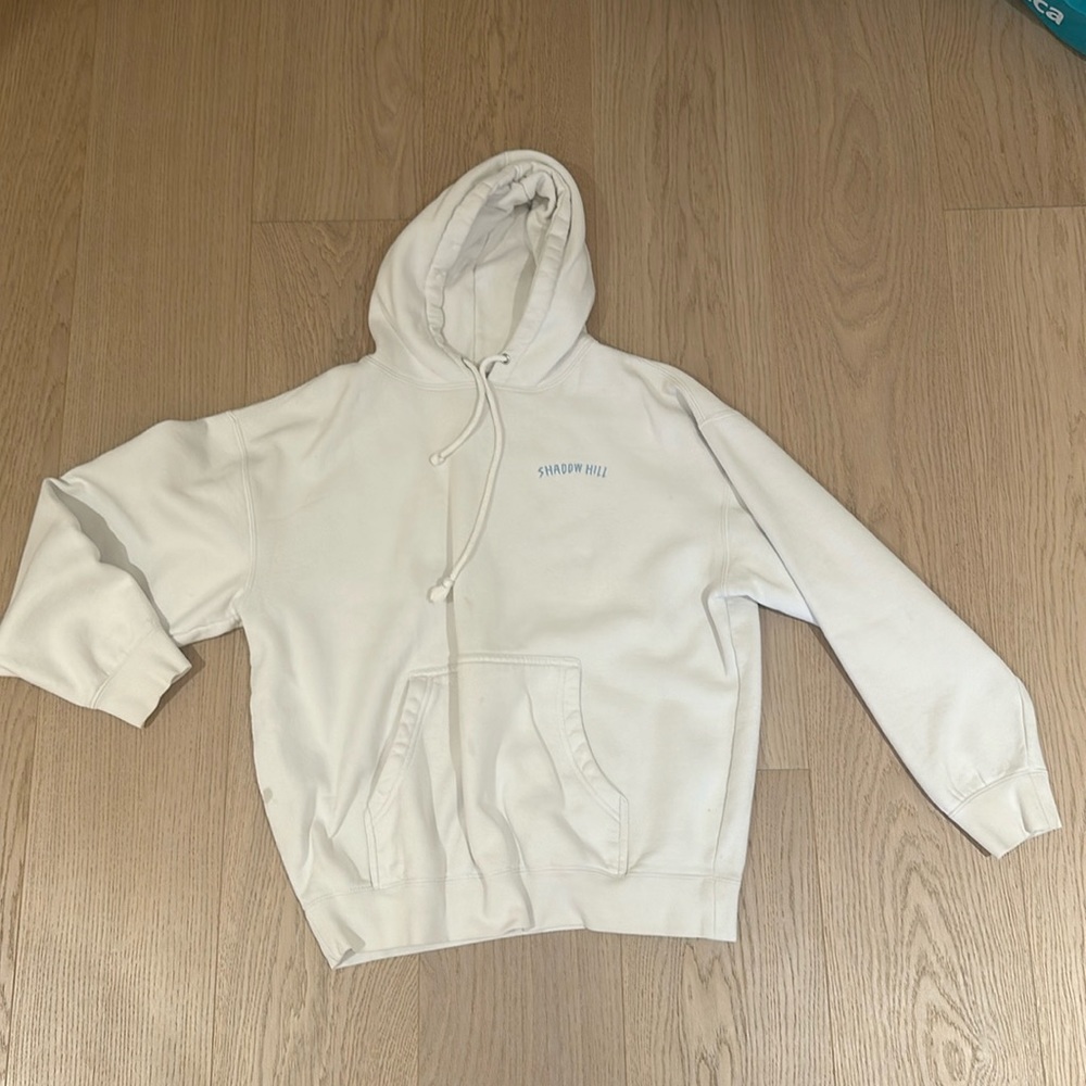 WHITE AND BLUE SHADOW HILL HOODIE